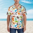 thumbnail image 4 of Haiem Animals Printed Hawaiian Shirt for Men - Men’s Casual Beach Summer Shirts - Stretch Fabric with Modern Fit-Large, 4 of 9