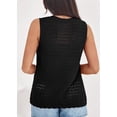 thumbnail image 3 of FreshPretty Sweater Vest Women Crochet Tank Tops Spring Summer Sleeveless Knit Pullover Beach Cover Up Vacation Outfits, 3 of 9