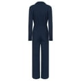 thumbnail image 2 of Yartina Work Coveralls for Women Long Sleeve Button Down Jumpsuit Rompers Mechanic Work Jumpsuit Navy Blue S, 2 of 7