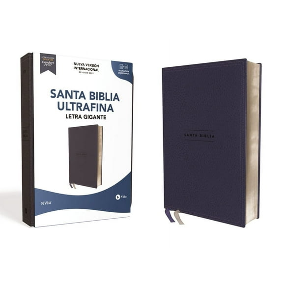Nvi, Santa Biblia, RevisiÃ³n 2022, Ultrafina, Letra Gigante, Leathersoft, Azul Marino, Palabras de JesÃºs En Rojo, Comfort, (Hardcover)