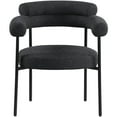 thumbnail image 6 of Meridian Furniture Blake Black Boucle Fabric Dining Chair Set of 2, 6 of 7