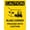 Warning Sign 4, variant on Caution Biohazard Sign, 8"x12" Metal Tin Wall Decor, Funny Poster Plate for Shop Yard Man Cave Garage Outdoor