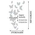 thumbnail image 3 of A Set Butterfly Combination 3D Three-dimensional Mirror Wall Sticker Home Decora, 3 of 8