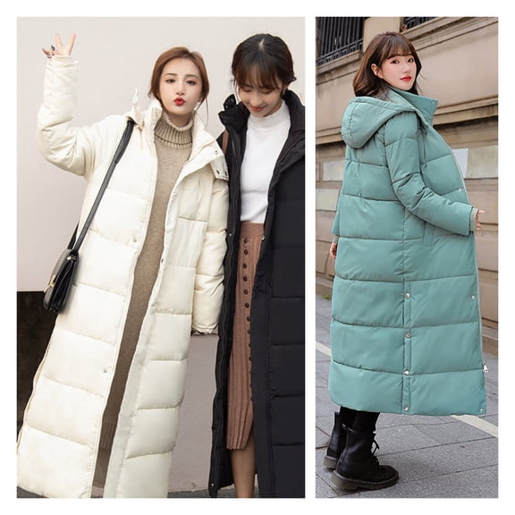 Patlollav Jackets for Women,Winter Womens Lengthened And Thickened Down Cotton Jacket Coats