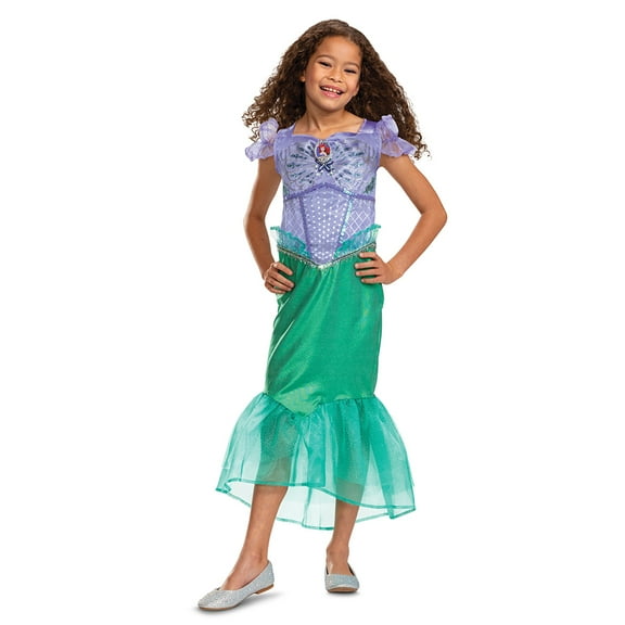 Disney Little Mermaid Ariel Halloween Costume for Children, Girls Size XS (4/5), by Disguise