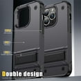 thumbnail image 5 of ELEHOLD for iPhone 14 Plus, Rugged Shockproof Hard PC Case,With Built-in Foldable Invisible Kickstand Heavy Duty Case Cover, gray, 5 of 7