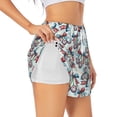 thumbnail image 3 of Lsque Disco Ball Cherry With Bow Printed Women's Running Shorts with Liner Pockets,Elastic Quick Dry Workout Athletic Gym Yoga Shorts,Womens High Waist Shorts-Small, 3 of 9