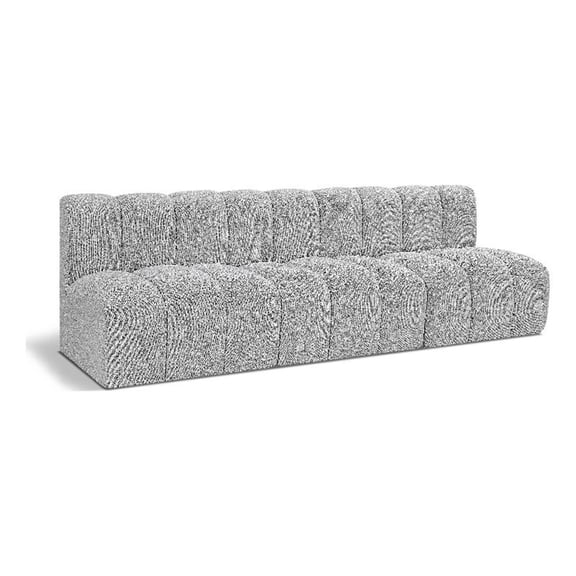 Meridian Furniture Arc Grey Boucle Fabric Modular Sectional