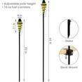 thumbnail image 3 of Sunnydaze 2-in-1 Swirling Metal Glass Outdoor Lawn Torch Set of 4 - Yellow, 3 of 7