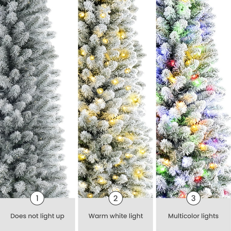  SHareconn 6ft Prelit Premium Artificial Hinged Christmas Tree  with Remote Control,Timer, and 330 Warm White & Color LED Changing Lights,  952 Branch Tips, Perfect Choice for Xmas Decoration, 6 FT 