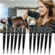 thumbnail image 3 of Soidarity 12 unids/caja pinzas para peinar el cabello, horquillas para seccionamiento de salón de peluquería para estilo de salón negro Cuidado del cabello Soidarity CE002697-00, 3 of 8