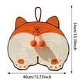 thumbnail image 2 of Hearth & Gear Cat Scratcher Mat Natural Sisal Corgi Shape Cat Scratch Mats Cat Scratching Pads Toy For Indoor Cats Horizontal Floor Cat Scratching Pads Rug Catch Net For Dogs Car Accessories Dog Child, 2 of 5