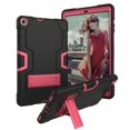 thumbnail image 1 of Dteck Shockproof Case For Samsung Galaxy Tab A 10.1 inch 2019 Model SM-T510 SM-T515, Heavy Duty Rugged Hybrid Case High Impact Full Body Protective Cover (no built-in screen protector), Black/Rose, 1 of 7