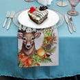 thumbnail image 4 of WERPE Deer Wreath Fruit Cloth Napkins Polyester Reusable Machine Washable Fabric for Events Farmhouse Party Dining Table Decor 4 PCS, 4 of 7