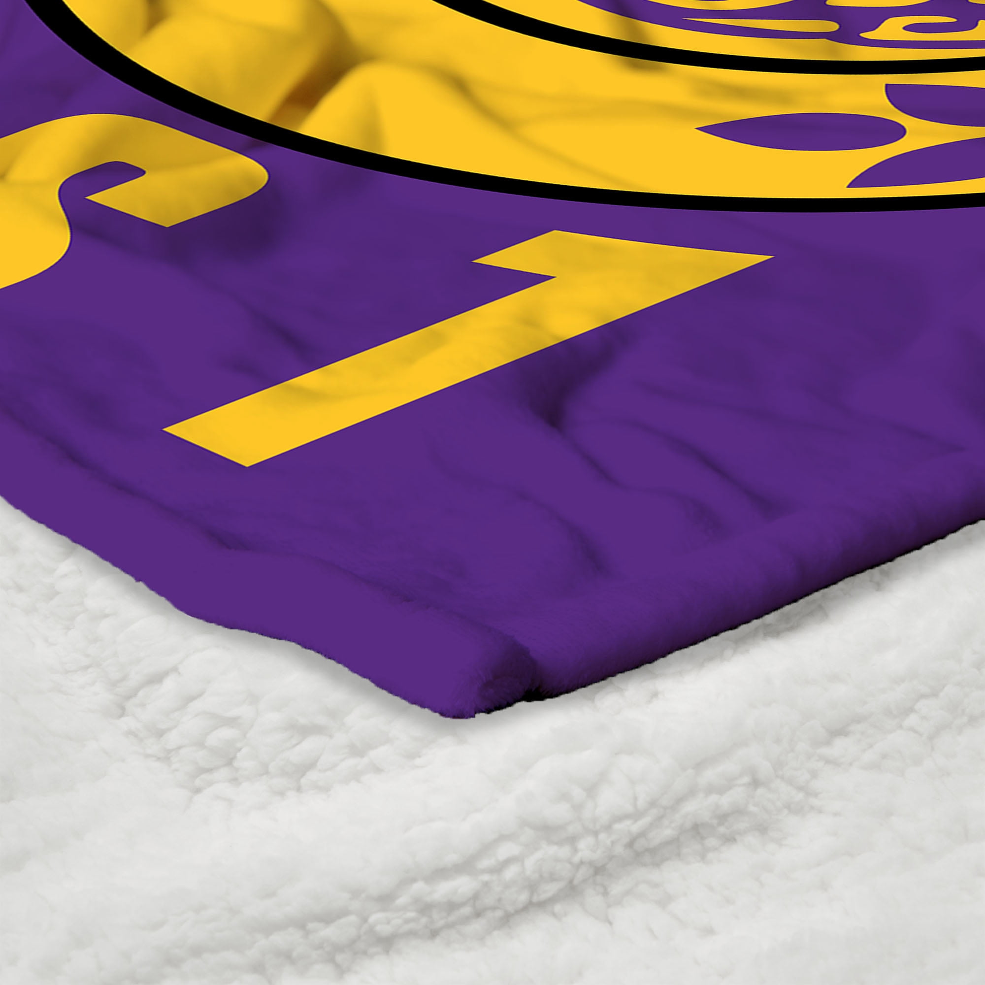 LSU NCAA Apex Silk Touch Sherpa Throw 50x60 inches
