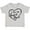 AC-Heather Grey, variant on I Love My Aunt and Uncle in Black Chalk Heart Boys or Girls Toddler T-Shirt