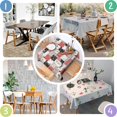 thumbnail image 4 of Pioneer Flower Floral Print Pattern Square Tablecloth, Waterproof Wipeable Spillproof Washable Table Cover for Home Kitchen Party and Daily Decor 60"x60", 4 of 6