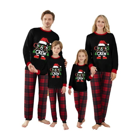

Christmas Family Pajamas Matching Set Long Sleeve Tops and Pants Parent-Child Xmas Sleepwear