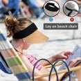 thumbnail image 2 of Straw Hat Sun Visor Hat Wide Brim Summer Uv Protection Beach Cap Foldable Korean Style Multi-color Optional, 2 of 5