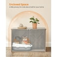 thumbnail image 2 of Cat Litter Box Enclosure, Litter Box Furniture Hidden, Indoor Cat House, End Table, 27.6 x 19.7 x 19.7 Inches, Heather Greige, 2 of 5