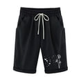 thumbnail image 1 of Top and Shorts Sets for Women, Womens Elastic Waist Blowball Printing Drawstring Shorts, 1 of 4