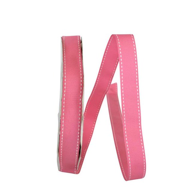 Reliant Ribbon 25133-061-05K 0.875 in. 50 Yards Grosgrain Saddle Stitch Ribbon, Pink