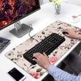 thumbnail image 2 of Long Mouse Pads for Desk,Pioneer Flower Floral Print Pattern Desk Mats on Top Of Desks, Desk Mouse Pad Extra Large with 3mm Non-Slip Base and Stitched Edge for Gaming,Office,Work,Home 31.5"x15.7", 2 of 6