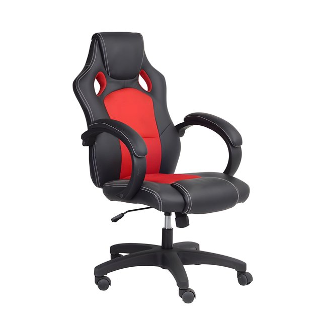 IFDC - Chaise de Bureau à Roulettes, Hauteur Variable de 41 Pieds' à 45 Pieds', Noir et Rouge