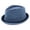 Navy, variant on Epoch Hats Company Washed Denim Cotton Fedora Hat (Men)