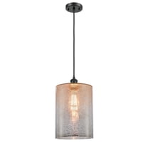 516-1P-BK-G116-L-Innovations Lighting-Cobbleskill - 1 Light Cord Hung Mini Pendant In Industrial Style-14 Inches Tall and 9 Inches Wide-Matte Black