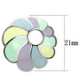 thumbnail image 3 of TK905 - High polished (no plating) Stainless Steel Earrings with Epoxy in Multi Color, 3 of 3