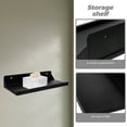 thumbnail image 4 of Estante de almacenamiento para baño, 1 pieza, para pared, sin perforaciones, organizador de ducha (negro), 4 of 6