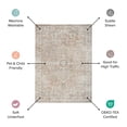 thumbnail image 2 of Nourison Astra Machine Washable Abstract Blue Ivory 2'2" x 8' Area Rug (2x8), 2 of 9
