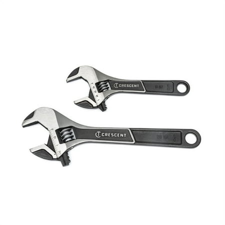 UPC: 0037103328076 | Crescent 2 Piece Adjustable Wrench Set  6 In and 10 In Wide Jaw Wrenches