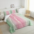 thumbnail image 3 of Gradient Sage and Pink Bedding Set Ombre Twin Comforter Set ,Trippy Spiral Silver Wave Line Quilt,Abstract Art Room Decor Aesthetic, 3 of 5
