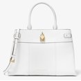 thumbnail image 2 of Michael Kors Gramercy 35T0Gg7S7L Large Leather Satchel In Optic White, 2 of 2