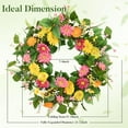 thumbnail image 6 of Waipfaru Spring Wreaths for Front Door, 22 inch Summer Floral Wreaths,Green Door Daisy Wreaths for Home Porch Window Wall Indoor Outdoor Decor, 6 of 7