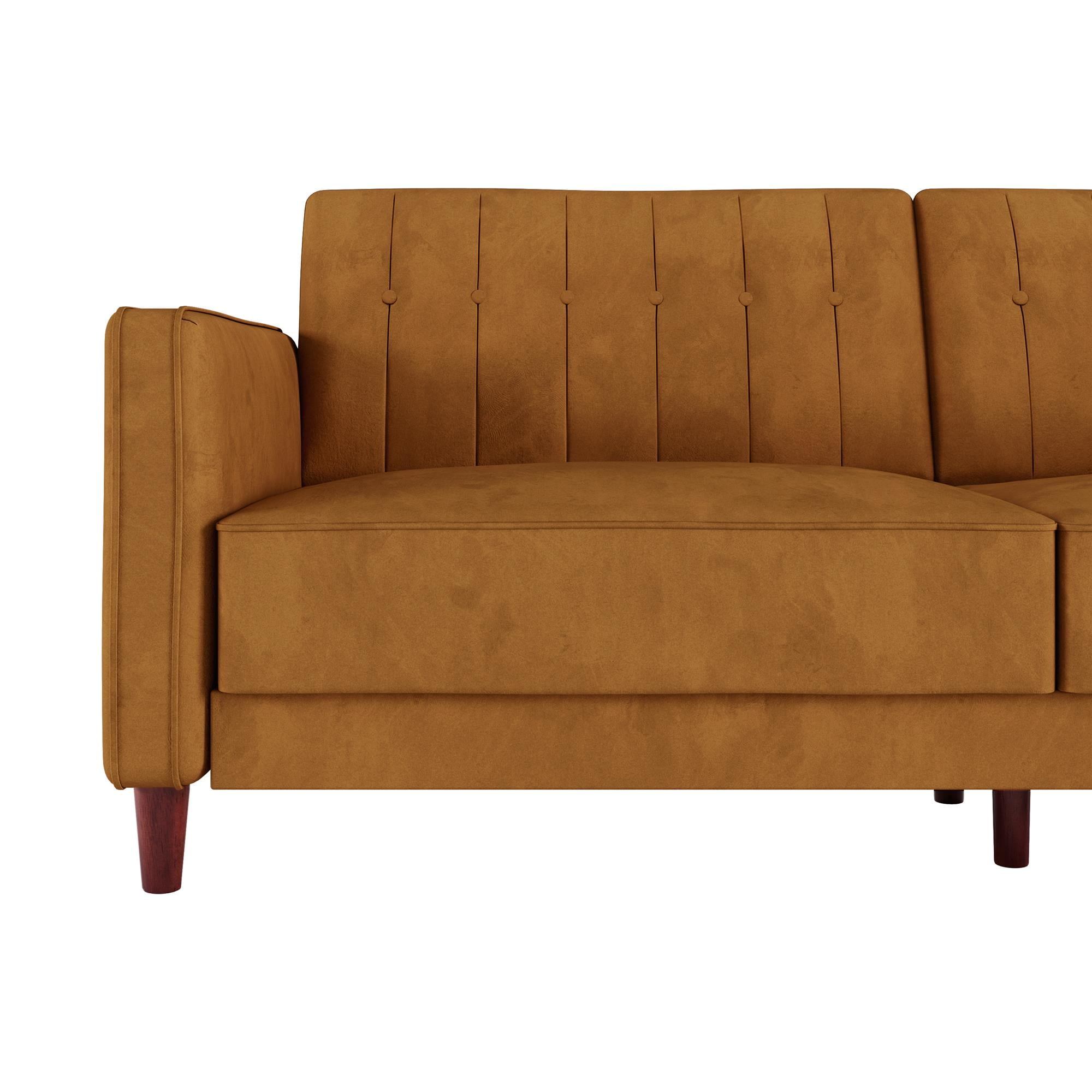 DHP Pin Tufted Transitional Futon, Rust Velvet  (图5)