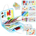 thumbnail image 1 of Juguetes Montessori Busy Board Esjay para niños pequeños de más de 3 años, diseño de dinosaurio blanco, 1 of 6