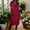 A44 Hot Pink, variant on Women's Linen Shift Dress Straight Fit V-Neck Short Sleeve Knee Length Dress Minimalist Cotton Blend Business Casual Work Wear