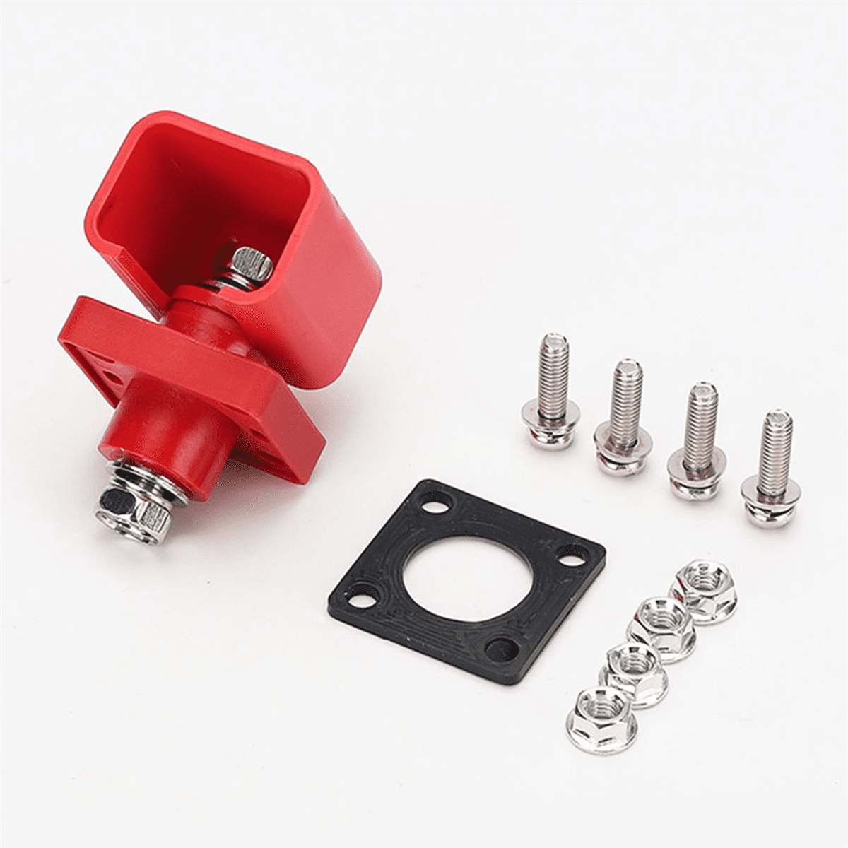 6pcs 200A Energy Storage Lithium Battery Terminal High Current Lithium Battery Copper Terminal Connector,6 x Lithium Battery Terminal block With accessories,Black&Red