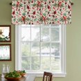 thumbnail image 3 of Christmas Cardinal Curtain Valances for Windows, Kitchen Valance Window Treatments Panel 2 Pack, Xmas Winter Flower Bow Pine Fruits Beige Rod Pocket Short Curtains for Bathroom Bedroom 42 x 18 Inch, 3 of 8