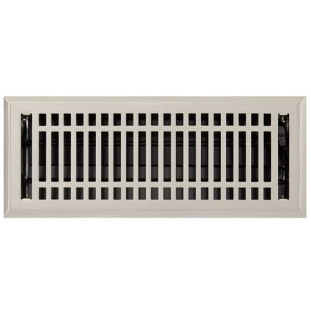 

Signature Hardware 909571-4X12 Contemporary Steel Floor Register - Nickel