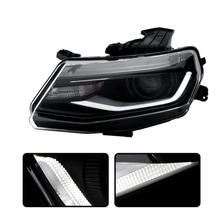 HOUGEET Headlight Assembly Fit for 2016-2022 Chevy Camaro w/LED DRL Headlight Lamp Driver Side