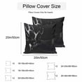 thumbnail image 3 of Waterproof Throw Pillow Covers Set of 2, 16x16 Inch Black Deer Bird Decorative Pillowcases Outdoor Pillow Slip Cushion Covers Set for Couch Tent Retro Modern Silhouette Wildlife, 3 of 7