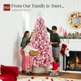 thumbnail image 5 of Best Choice Products Artificial Flocked Christmas Tree, 6ft Premium Unlit Colorful Pine Holiday Decor w/Stand - Pink, 5 of 9