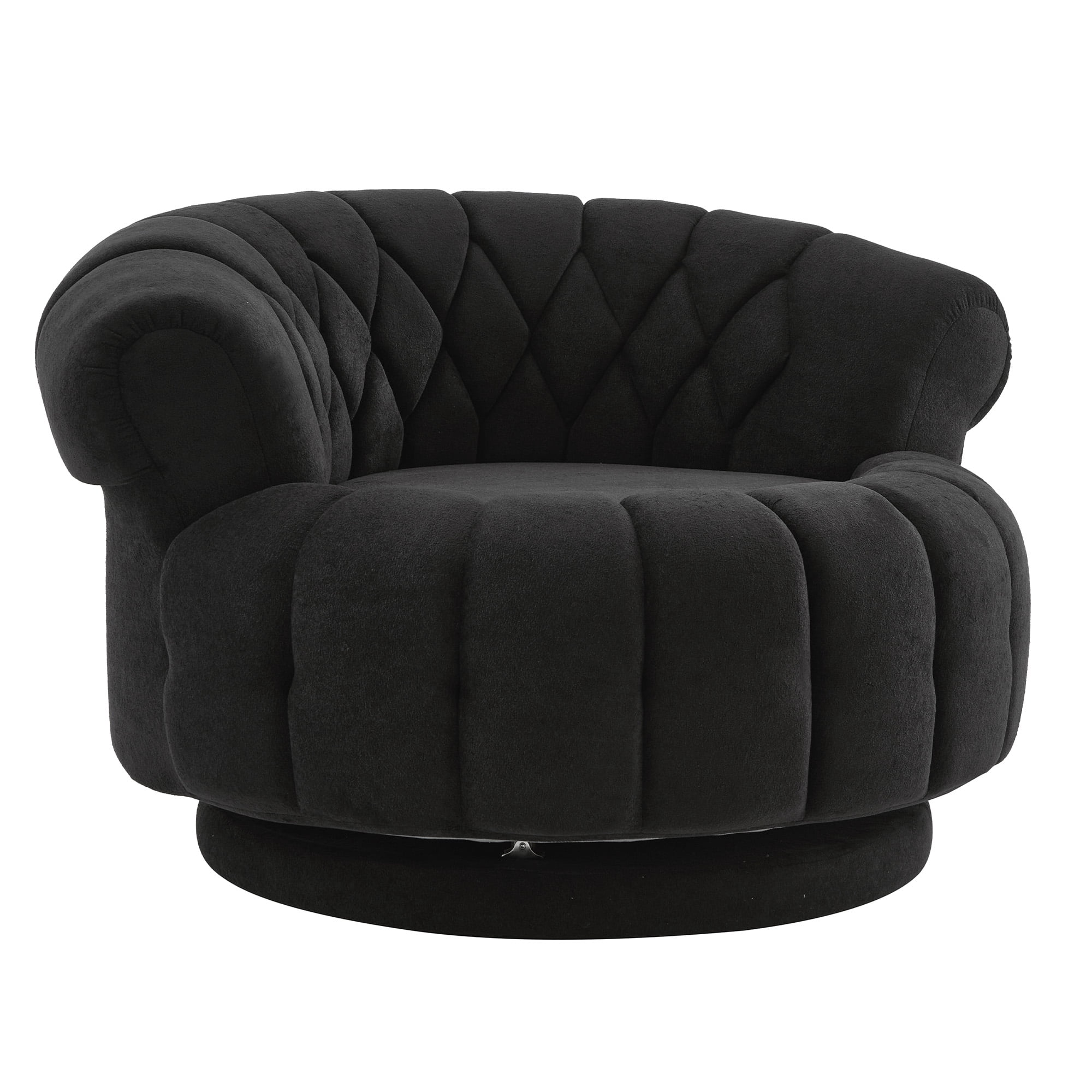 Euroco Swivel Accent Chair 360°Swivel Chair Sofa Barrel Swivel Chair Round Club Chair for Living Room and Bedroom