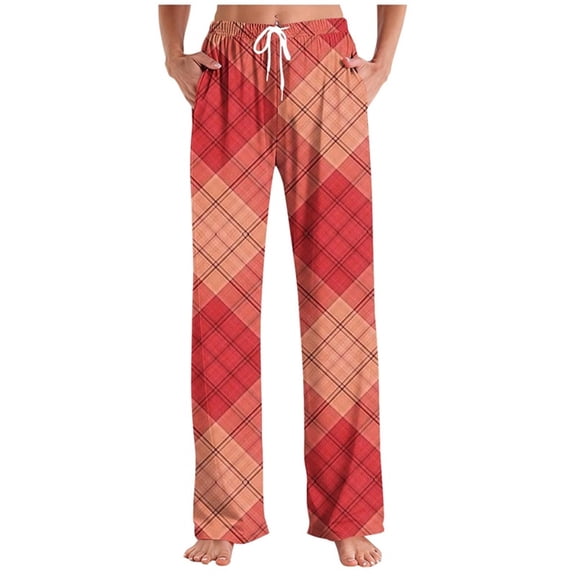 Censtreet Mens Women's Comfy Pajamas Summer Spring Stretch Floral Print Long Wide Leg Unisex Lounge Pants with Pocket