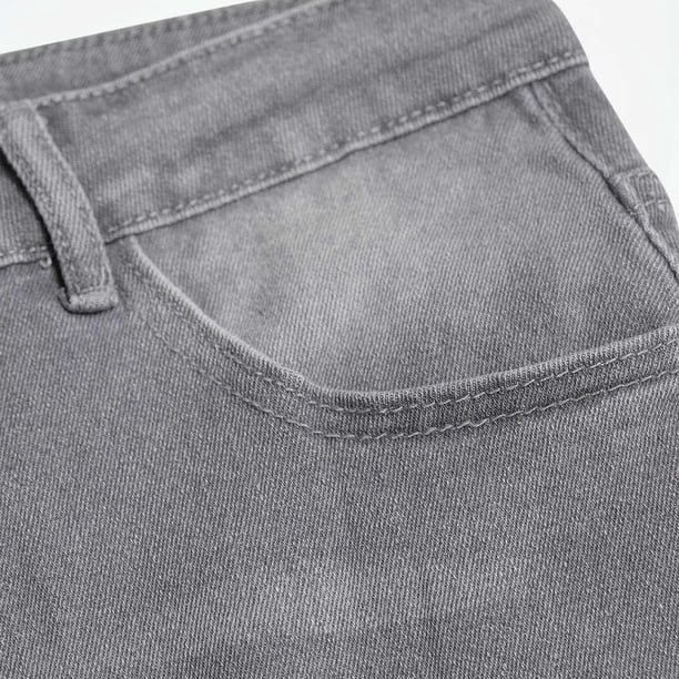 Zynoxe Jeans for Men Casual Stretchy Slim Tapered Leg Washed Denim
