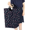 thumbnail image 4 of Yayeee Freestanding Laundry Hamper with Handle Collapsible Large Storage Basket for Clothes, Red Fireworks Pattern, 4 of 7